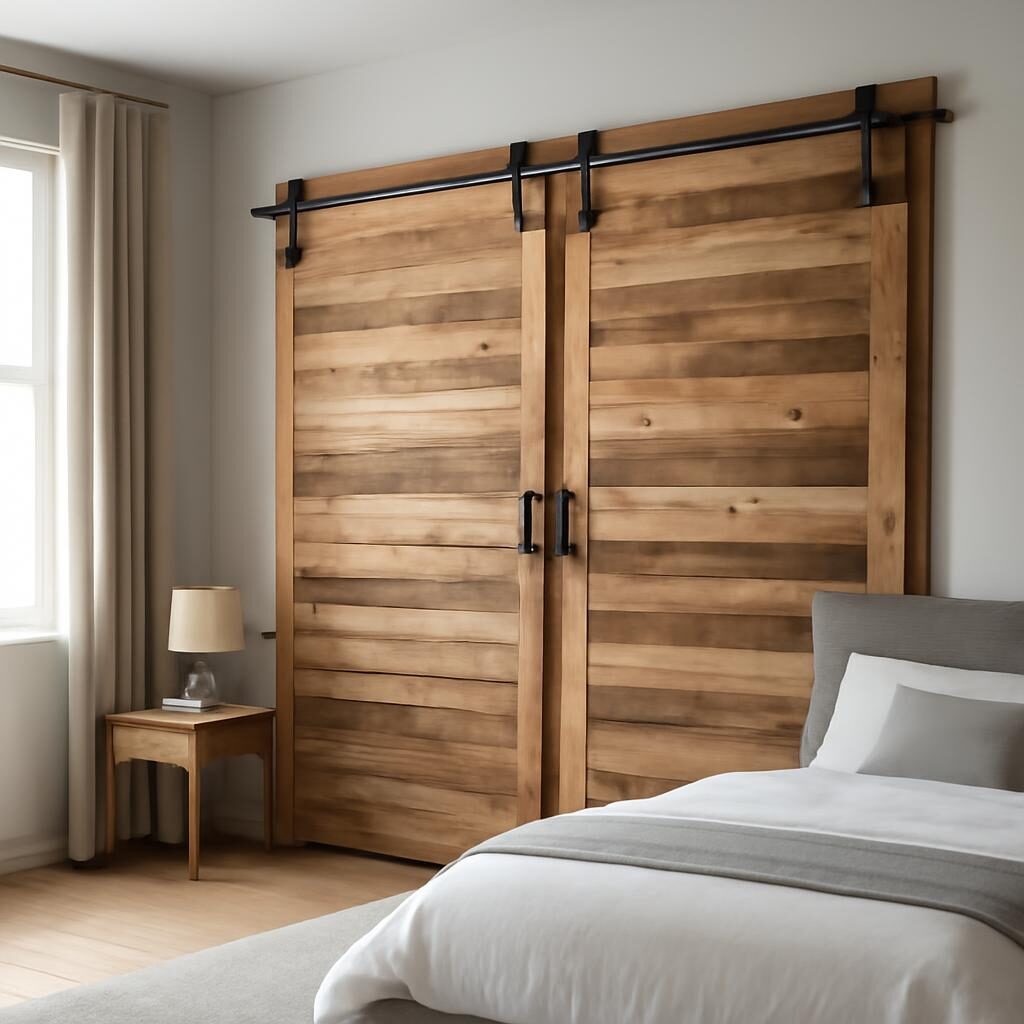 Porte de placard DIY originale en palettes de bois récupérées